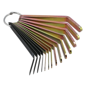Set lere pentru reglarea supapelor motoarelor Volvo, 14 piese, 0,2–4,2 mm, ca 85111377, 88880052, 88880053