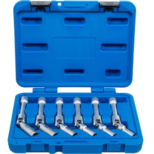 Universal Swivel Glow Plug Socket Set, 3/8", 8–16 mm, 6-Piece