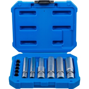 Swivel Glow Plug and Spark Plug Socket Set, 1/4" and 3/8", 8–16 mm, 11-Piece