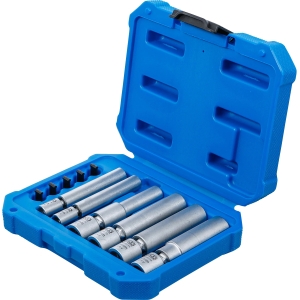 Set de chei tubulare articulate pentru bujii incandescente și bujii de aprindere, 1/4" și 3/8", 8–16 mm, 11 piese