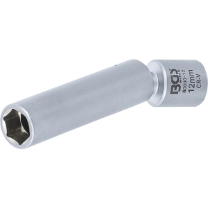 Cheie tubulară articulată îngustă pentru bujii incandescente și de aprindere, 1/4" și 3/8", 8–16 mm