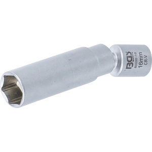 Cheie tubulară articulată îngustă pentru bujii incandescente și de aprindere, 1/4" și 3/8", 8–16 mm
