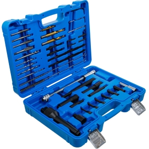 Set pentru extragerea bujiilor incandescente și repararea filetelor M8 și M10, 41 piese