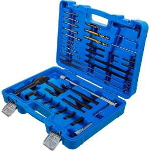 Set pentru extragerea bujiilor incandescente și repararea filetelor M8 și M10, 41 piese