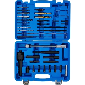 Set pentru extragerea bujiilor incandescente și repararea filetelor M8 și M10, 41 piese