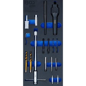 Glow Plug Removal and Thread Repair Kit, M8 and M10, 17-Piece