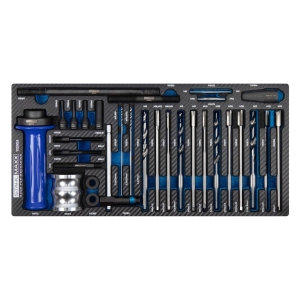 Broken Glow Plug Drilling, Extraction and Thread Repair System, M8–M12