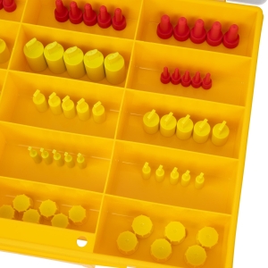 Universal Blanking Cap and Plug Set, 78-Piece, for Lines and Injectors, Ø 4–18 mm, M12–M16