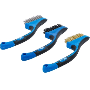 Mini Cleaning Brush Set, Nylon, Brass and Stainless Steel, 165 mm, 3 pcs.
