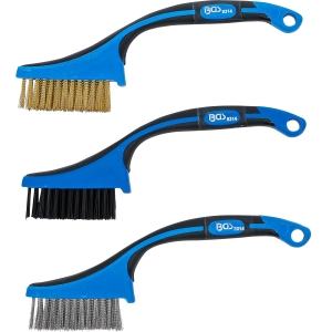 Mini Cleaning Brush Set, Nylon, Brass and Stainless Steel, 165 mm, 3 pcs.