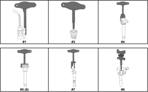 Ignition Coil Removal Tool Set for VAG, 8 pcs.
