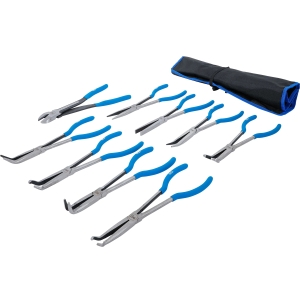 Set clești extra-lungi – cu vârf lung, plați și pentru fișe de bujii, 9 piese