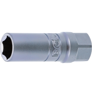 Hexagonal Spark Plug Socket with Rubber Insert, 1/2" Drive, 14/16/18/21 mm