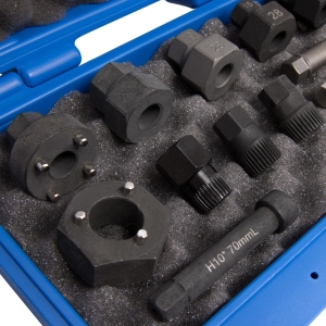 Alternator Freewheel Pulley Socket and Adapter Set, 14-Piece