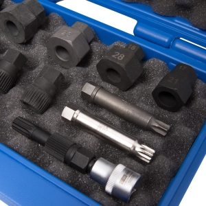 Alternator Freewheel Pulley Socket and Adapter Set, 14-Piece