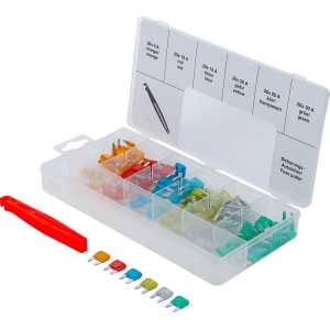 Set siguranțe auto MINI, 5–30 A, 121 piese
