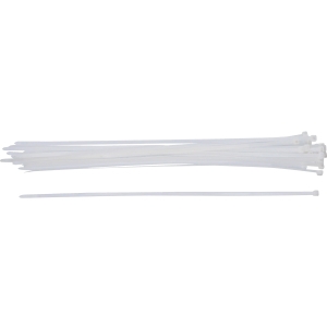 White Nylon Cable Ties, 8 × 600 mm, 20-Piece