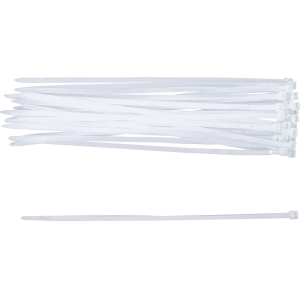 Coliere albe din nailon pentru cabluri, 8 × 400 mm, 30 de bucăți