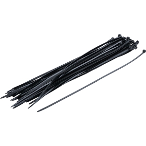 Black Nylon Cable Ties, 4.5 × 350 mm, 50-Piece
