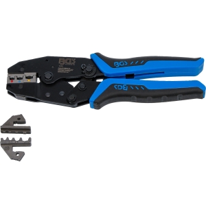 Ratcheting Crimping Pliers with 2 Interchangeable Die Pairs