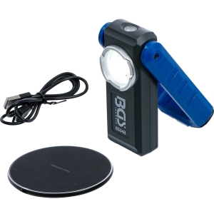 Lampă de lucru pliabilă COB-LED cu magnet, cârlig și încărcare wireless