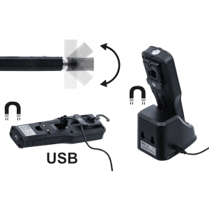 Foldable COB-LED Work Light with Charging Dock