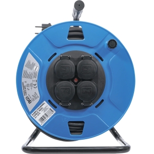 Cable Reel 50 m, 3 × 1.5 mm², 4 Sockets, IP44