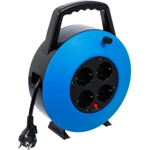 Compact Cable Reel 10 m, 3 × 1.5 mm², 4 Sockets, IP20