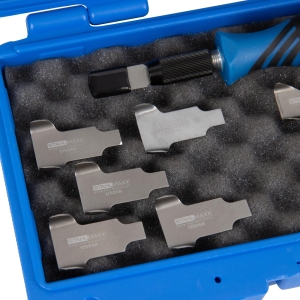 Special Wing Scraper Blade Set, 11 pcs, 12 / 19 mm, with Handle and Case