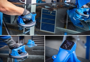 Cordless Vacuum Suction Lifter / Glass Carrier Ø 200 mm, 150 kg, with Digital Display