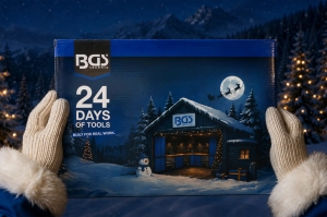 Calendar Advent cu scule 53 piese, cu clichete, tubulare, biți și cutie sistem
