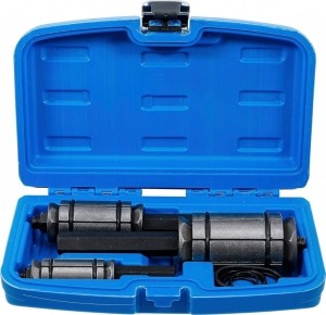Exhaust pipe expander set 31–87 mm in storage case with three professional expanders
