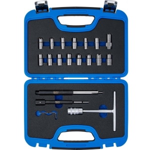 Комплект фрези за седла и отвори на инжектори CR Diesel – 19 части