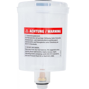 Recipient din plastic cu capac pentru tester de injectoare