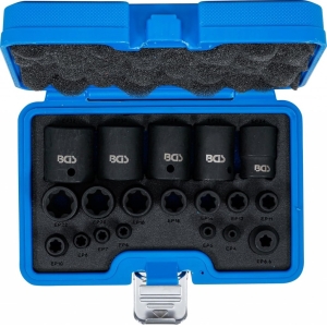 Impact Socket Set E-Profile Plus (Torx Plus) EP4–EP32 – 1/4", 3/8", 1/2" Drive