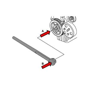 Crankshaft Pulley Holding Tool for Honda (500 mm) (as 07JAB-0010200 / 07JAB-0010202B)