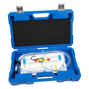 Set diagnostic pentru turbocompresor, ventilație carter și filtru de particule cu manometre și sistem cu coloană de măsurare