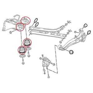 Trailing Arm Bushing Tool Set for Opel Vectra, Signum and Saab